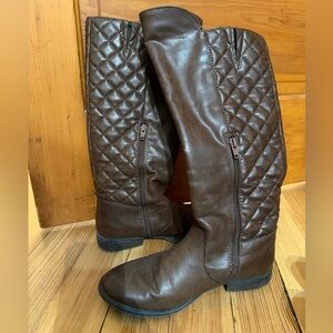 Target Quilted Brown Over-the-Knee Boots